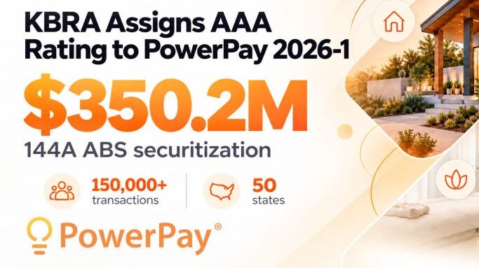 KBRA Assigns AAA Rating to PowerPay 2026-1 $350.2M 144A ABS securitization